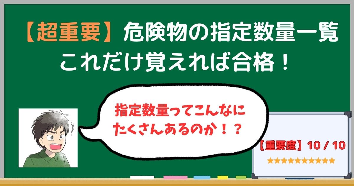 乙4試験の指定数量と計算問題の対策を解説した記事のアイキャッチ画像